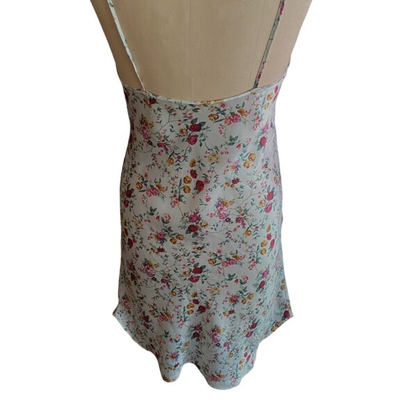 Vintage 90s Y2K satin floral slip dress nightgown lingerie - Picture 7 of 13